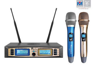 2017 Better Music Builder VM92U G5 DUAL CHANNEL UHF WIRELESS MICROPHONE SYSTEM