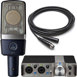 AKG & Zoom Studio Recording Pack with AKG C214 Condenser Microphone and Zoom ...