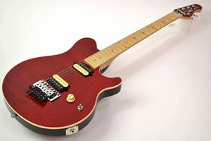 MUSIC MAN AXIS Translucent Red Maple MH guitar From JAPAN/456