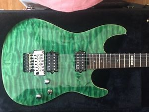 ESP E-II ST-2 Rosewood EGR Flame Maple Emerald Green Electric Guitar