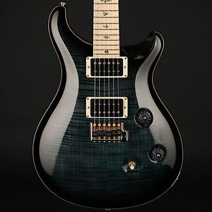 PRS Custom 24 10 Top in Custom Blue with Pattern Thin Maple Neck #237843