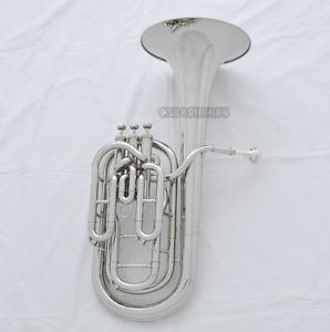 Professional Silver Nickel Compensating Baritone new Horn Bb keys With Case