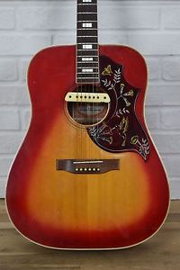 Gibson vintage 1977 Hummingbird custom acoustic guitar w/ hardcase AWESOME!-used