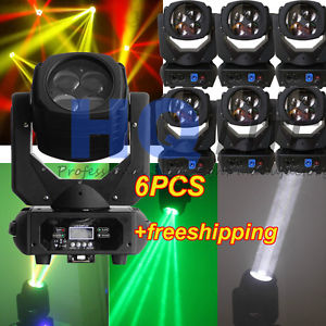 6PCS-PACK 4x25W LED Moving Head Lights SUPER BEAM Moving heads Stage Lighting