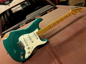 2002 Fender USA American Stratocaster Relic Sherwood Green