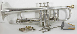 Antik Cornet C.G. Conn Elkhart USA C/Bb mit Koffer und Zubehör *
