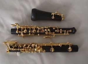 Excellent ebony concert semiautomatic oboe,gold-plating C key