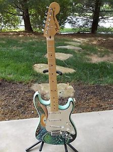 Fender American Special Stratocaster hand painted by surf artist Drew Brophy
