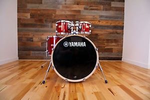 YAMAHA STAGE CUSTOM BIRCH DRUM KIT, CRANBERRY RED (PRE-LOVED)