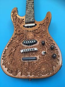 Blueberry New Handmade Top-carved Electric Guitar 