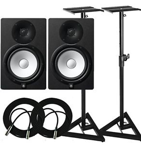 Yamaha HS8 Pair. W/ stands, Presonus isolation pads,Audio technical ATH M30X