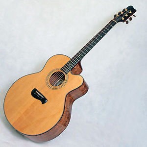 2005 TACOMA JK28C KOA JUMBO ELECTRO ACOUSTIC GUITAR WITH LR BAGGS PICKUP + OHSC