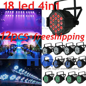 18X10W RGBW 4in1 Colorful PAR Cans LED PAR Light stage wedding quad led par64