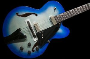Ibanez AFC155 Contemporary Archtop Hollow Electric Guitar Jet Blue Burst w/ case