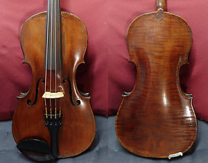 4/4 E Martin Sachsen Violin Amati Copy c 1900 Old Fine Amazing Tone Watch Video
