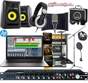 Recording Bundle -POWERFUL HP Laptop M-Audio M-Track Eight Studio Package Cubase