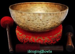 New Tibetan Singing Bowl: Jambati 11 1/4" Diameter, Contemporary, A2 & F4. VIDEO