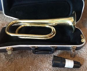 American Ceremonial Bugle Brass Finish With Electronic Insert & Hardcase
