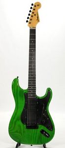 Moon Stratocaster Type Order HSH Green Used From Japan #A137