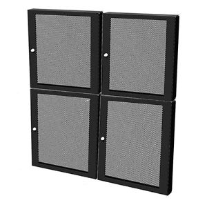 Four Pack Penn-Elcom R8460-24 Vented Steel Door 24 Space (24RU)