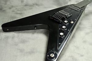 Gibson Flying V Gothic Flat Black Electric Guitar Free shipping