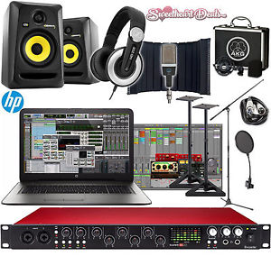 Recording Bundle - POWERFUL HP Laptop Focusrite 18i20 Studio Package Pro Tools