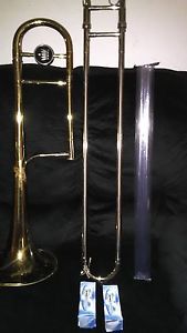 A USED LATE 1970 4B LARGE BORE KING TROMBONE WITH NEW SLIDE SAVERS