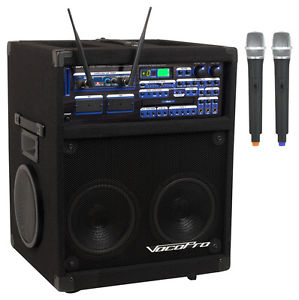 VocoPro TWISTER-7000-UHF 250W Pro Variable Speed Digital Key Control CD+G System