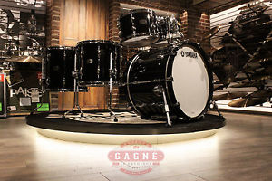 Yamaha Recording Custom 5-piece Solid Black Drum Set - Used!
