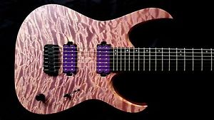Mayones Duvell Elite 7 Jeans Violet Matte, 5A Quilted Maple, BKP Juggernaut