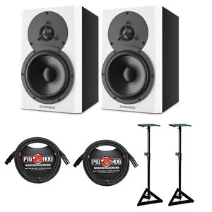 Dynaudio Acoustics LYD-5 5" Monitors, Accenta SST5 Stands, Pig Hog 8mm Cable 10'