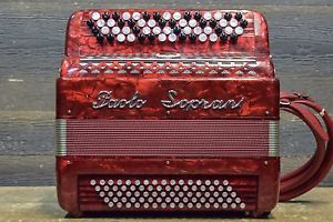 Paolo Soprani 4-Row 60-Treble 80-Bass Chromatic C System Button Accordion w/ Bag