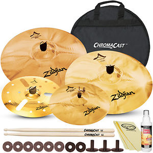 Zildjian A Custom Pro Cymbal Pack with ChromaCast Cymbal Bag & Accessories