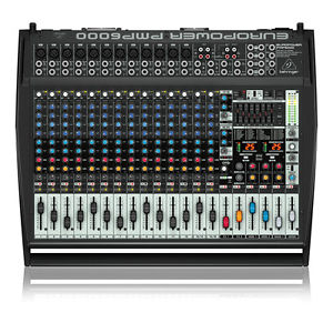 Behringer Europower PMP6000 20 Channel Flatbed Mixer Amplifier 1600W Mixing Desk