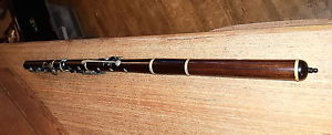 ANTIQUE METZLER OF LONDON LARGE 8 KEYS 5 SECTION ROSEWOOD FLUTE 26" LONG #3