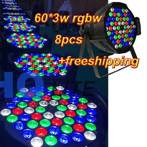 8pcs-pack LED 60pc 3W RGBW par64 light led par can wedding stage dj disco