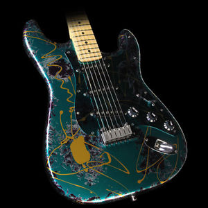 Used 1994 Fender Custom Shop Aluminum Stratocaster Guitar Anodized Green Swirl
