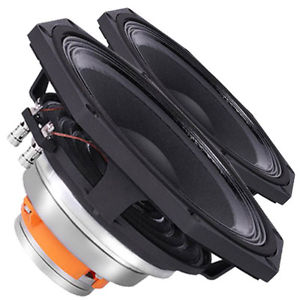 Pair Faital Pro 8HX200 8ohm 8" 500W High Out SPL 2 Way Neo Coax Speaker Monitor