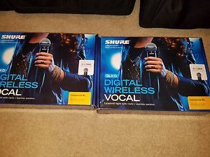 2- Shure GLXD / B58 w/ rack mount kit and extra batteries.