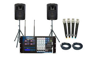 PA-MAN II PRO Four Channel Wireless All-In-One P.A. System Package