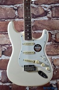 New 2016 Fender LTD American Standard Channel Bound Stratocaster Olympic White