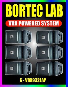 6X BL VRX932LAP 12" 1750 WATT AMPLIFIED 2-WAY LINE ARRAY POWERED LOUDSPEAKER