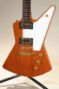 Gibson Custom Shop 1958 Mahogany Explorer Antique Natural Elbow Cut VOS, m1165