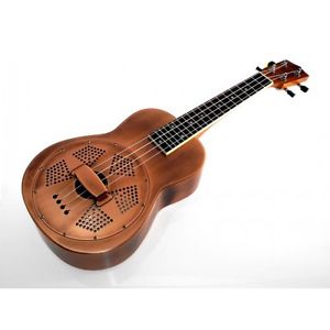 Ukulele Koki'o Resonator brass concert (+ étui) - finition champagne