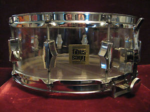 Superb Gem 1971 CF Martin Fibes 5.5X14 Clear Acylic Snare Drum Famous SFT Throw!