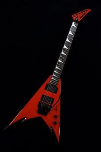 Jackson PDX-2 Demmelition King V RW Red with Black Bevels E- Gitarre