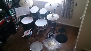 Mapex Armory drum kit,silent stroke heads,Zildjian l80 cymbals
