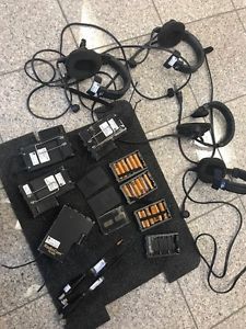 Telex Wireless RadioCom System includes 4 Beltpacks and 4 headsets