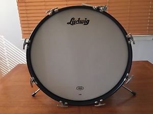 All Original Late 50's Ludwig 14x20 Transition Badge Bass Drum Nickel Hardware