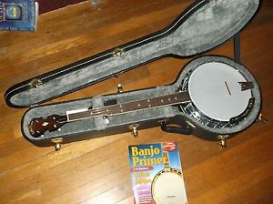 Gold Tone BG-250F Bluegrass 5-String Banjo,only played once,case,picks,book,CD's